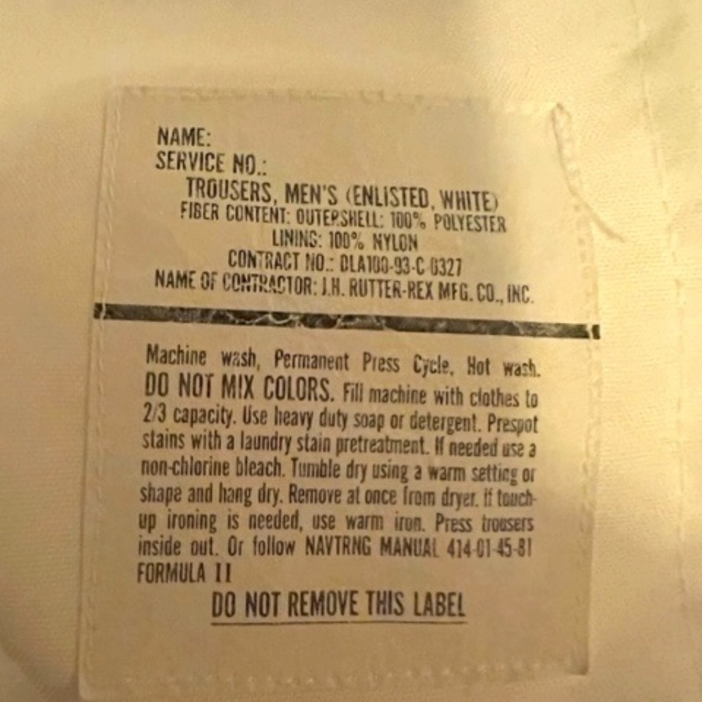 Halloween  costume Vntg 1970s USN Navy/Sailor Official Uniform​​​​​​​ - Picture 9 of 10